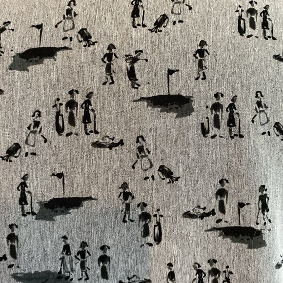 Rare Vintage Line-Up For Sport Golf All Over Print Jacket Bomber Zip Large Grey - Picture 8 of 10